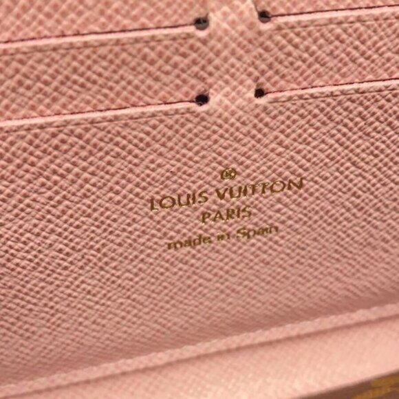 🌷Louis Vuitton Monogram Clemence Zippy Long Wallet Rose Ballerine Pink Interior - Picture 8 of 15
